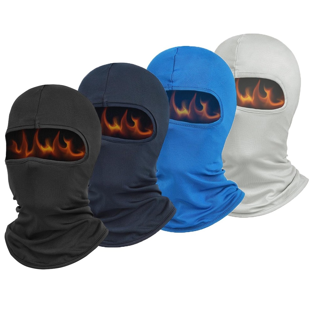 4 Pack Cold Weather Balaclava Ski Mask - Breathable Full Face Cover for Winter Sports