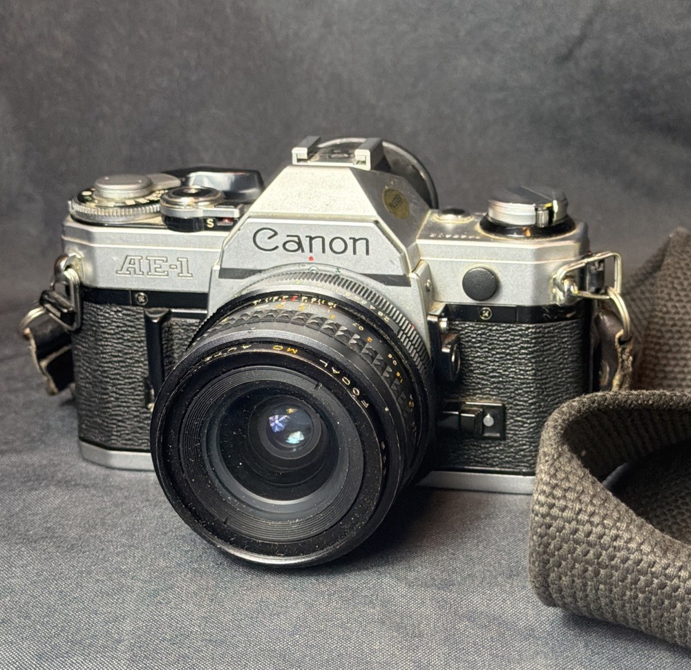 Canon AE-1 35mm SLR Film Camera with Lens Untested