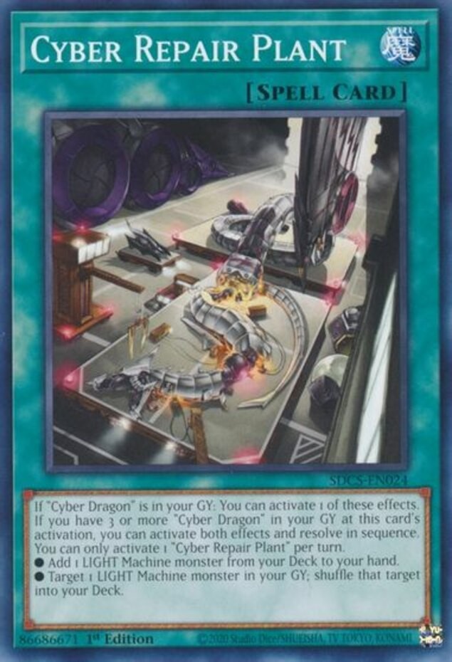 Cyber Repair Plant SDCS-EN024 Common 1st Edition Near Mint Yugioh Card