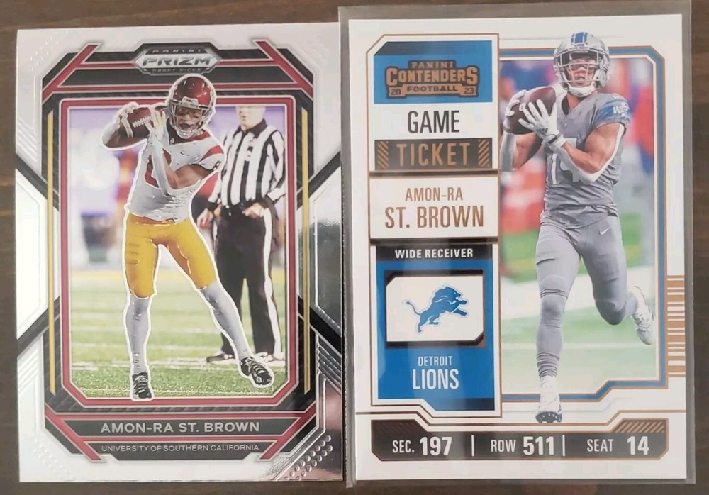 Amon-Ra ST. Brown 2023 Panini Contenders #34 Bronze Foil/'23 prizm draft picks