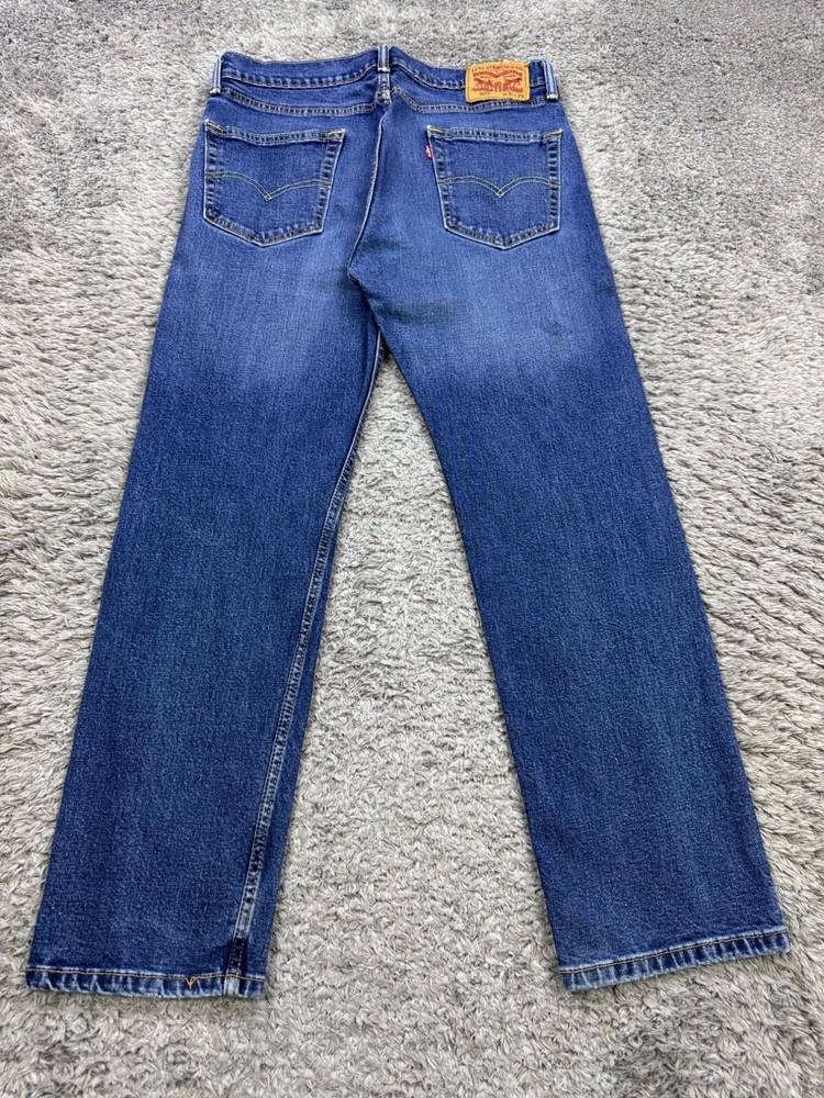 Levis 505 Jeans Men 34x29 Regular Fir Straight Leg Whisker Denim Vtg 90s Y2K