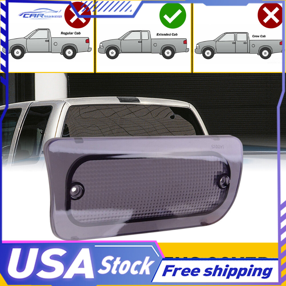 1994-2004 Chevy S-10 GMC Sonoma Durable Smoke Brake Light Lens Cover