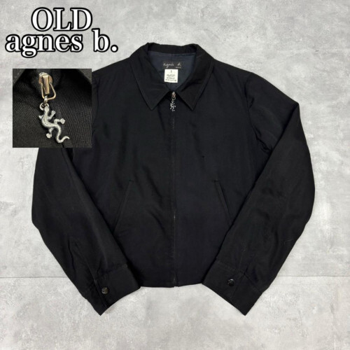OLD agnes b. lizard decoration zip zip-up jacket