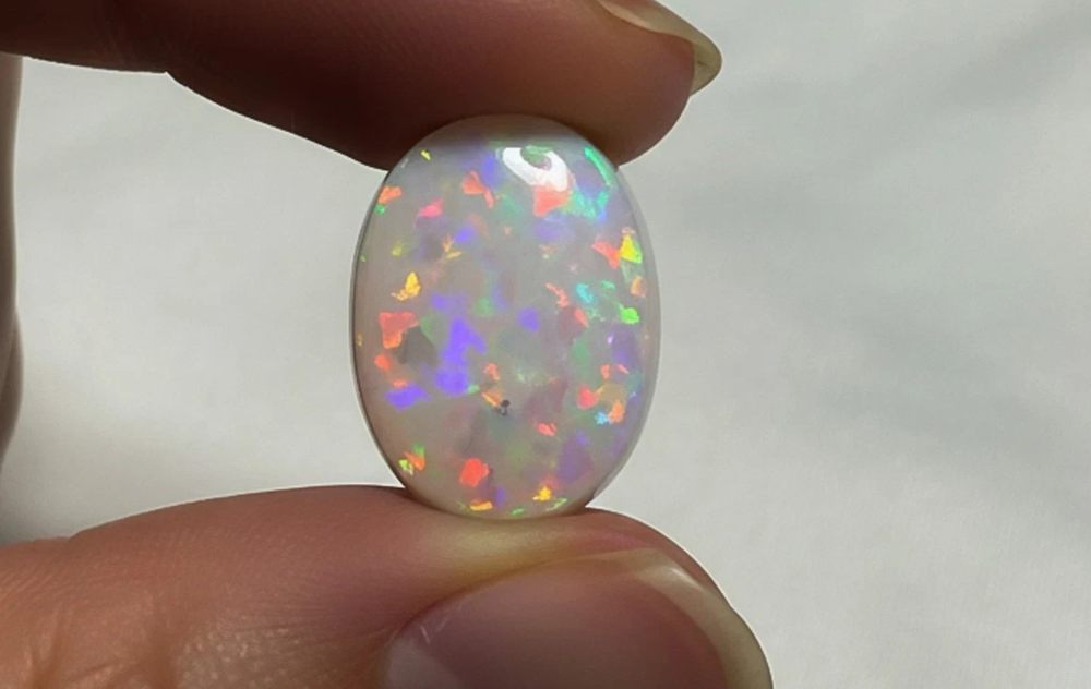 Natural AA+ Multi Fire Opal Oval Doublet Cabochon Loose Gemstone 4.75 CT