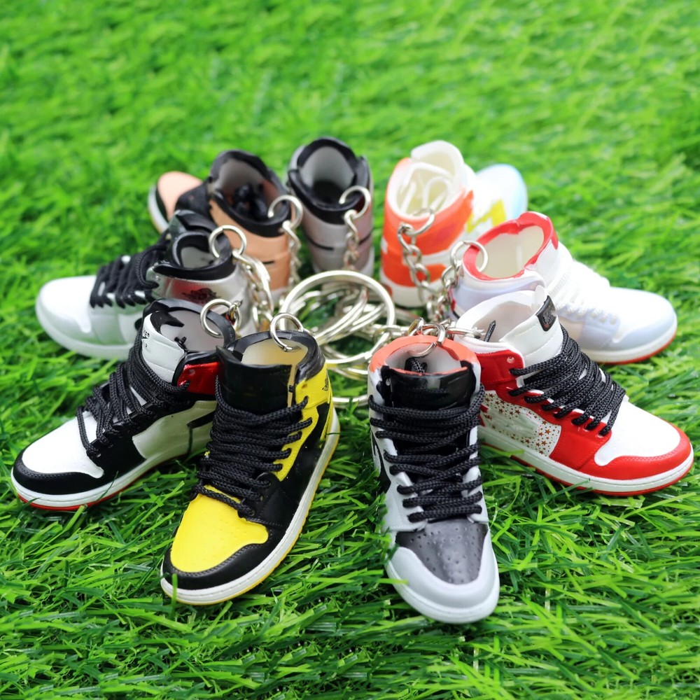 LIMITED TIME OFFER! High quality 3D Hard Rubber Jordan 1 Plastic keychain-image