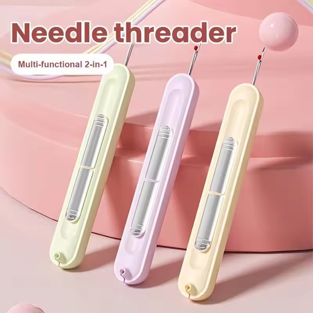 Upgraded 2-in-1 Needle Threader & Seam Ripper Hand Sewing Tool  
