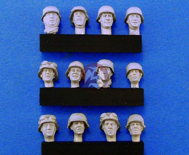 Legend 1/35 German Soldier Heads Set No.2 WWII (12 Heads) [Resin Figure] LF0112