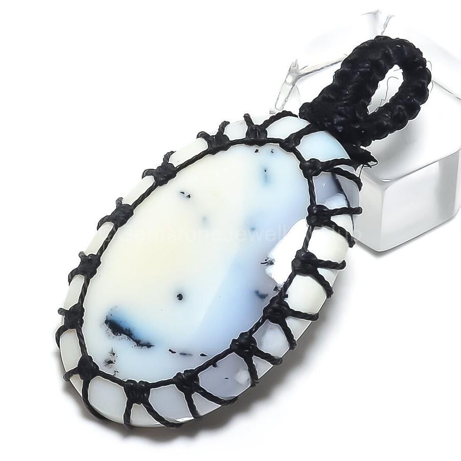 Christmas Sale 925 Silver Dendrite Opal Gemstone Birthday Sister Pendant Jewelry-image