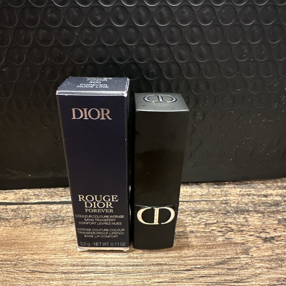 Dior Rouge Dior Forever Transfer Proof Lipstick 400 Forever Nude 0.11oz New