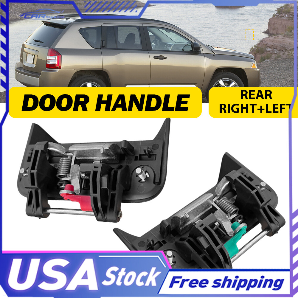 Jeep 07-16 Compass Left & Right Drive Passenger Side Rear Black Door Handle  