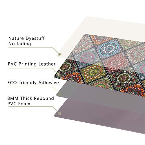 2-Piece Kitchen Rugs Set 17x29 & 17x47 Traditional Ethnic Pattern