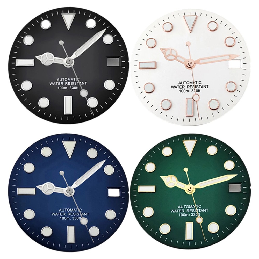 28.5mm Watch Dial with Watch Hands Luminous Fit NH35 NH36 Watch Faces Automatic