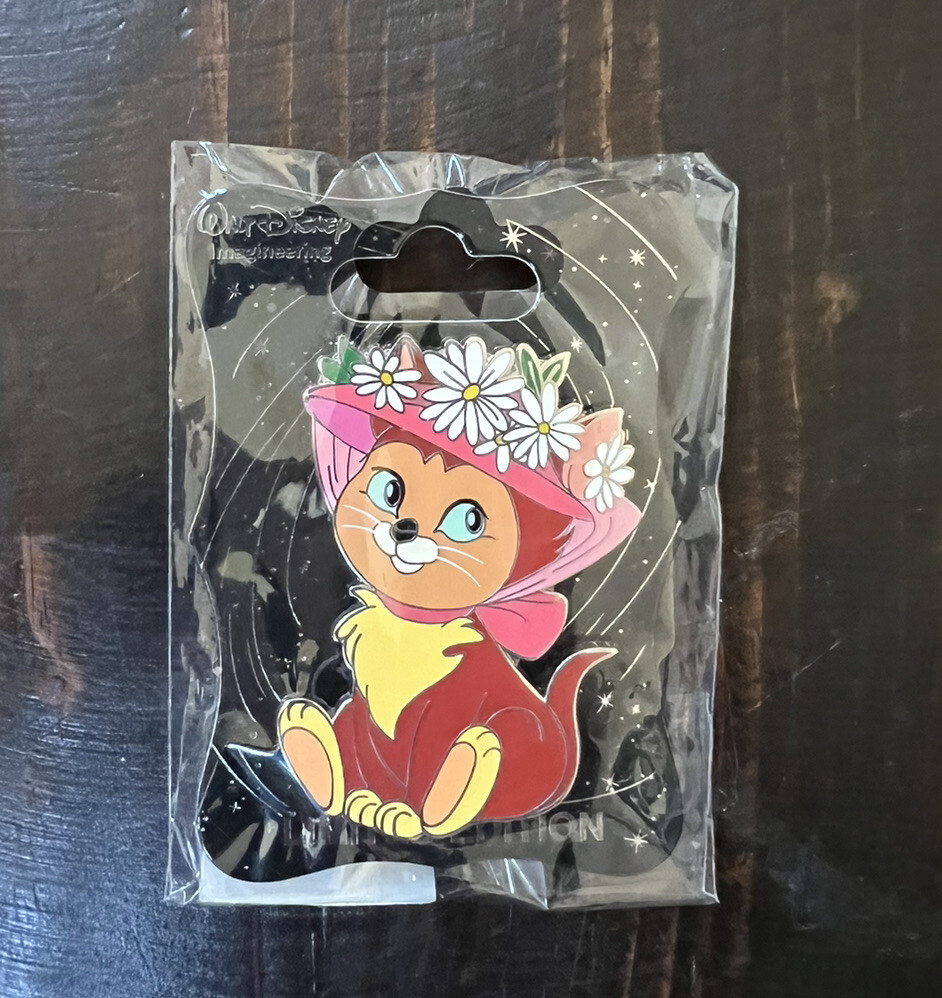 Disney WDI Dapper Cats Alice In Wonderland Dinah Flowers Hat Pin! LE 250! New!