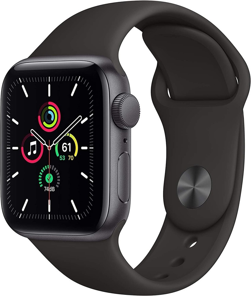Apple Watch SE 40mm Space Gray Aluminum - Black Sport Band MYDP2LL/A