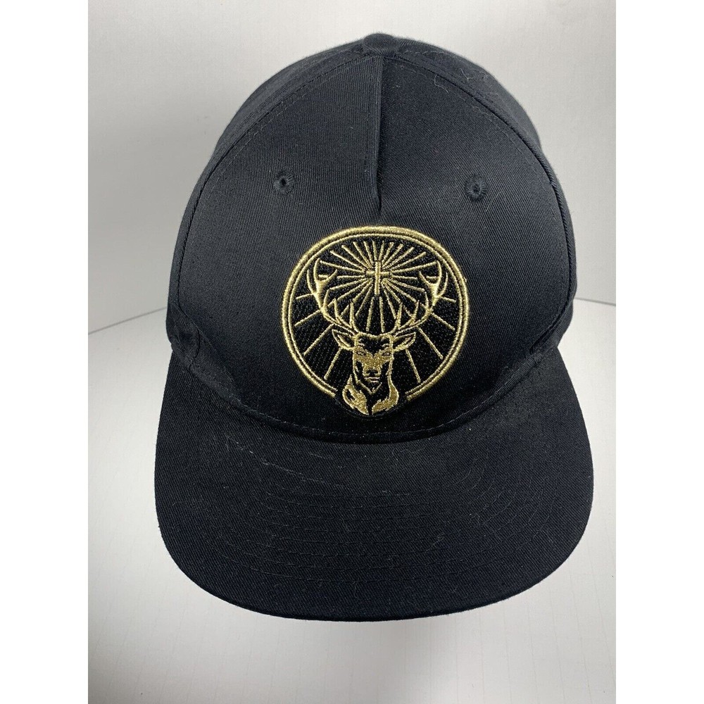 Jagermeister Black Adjustable Snapback Flat Bill Cap for Men