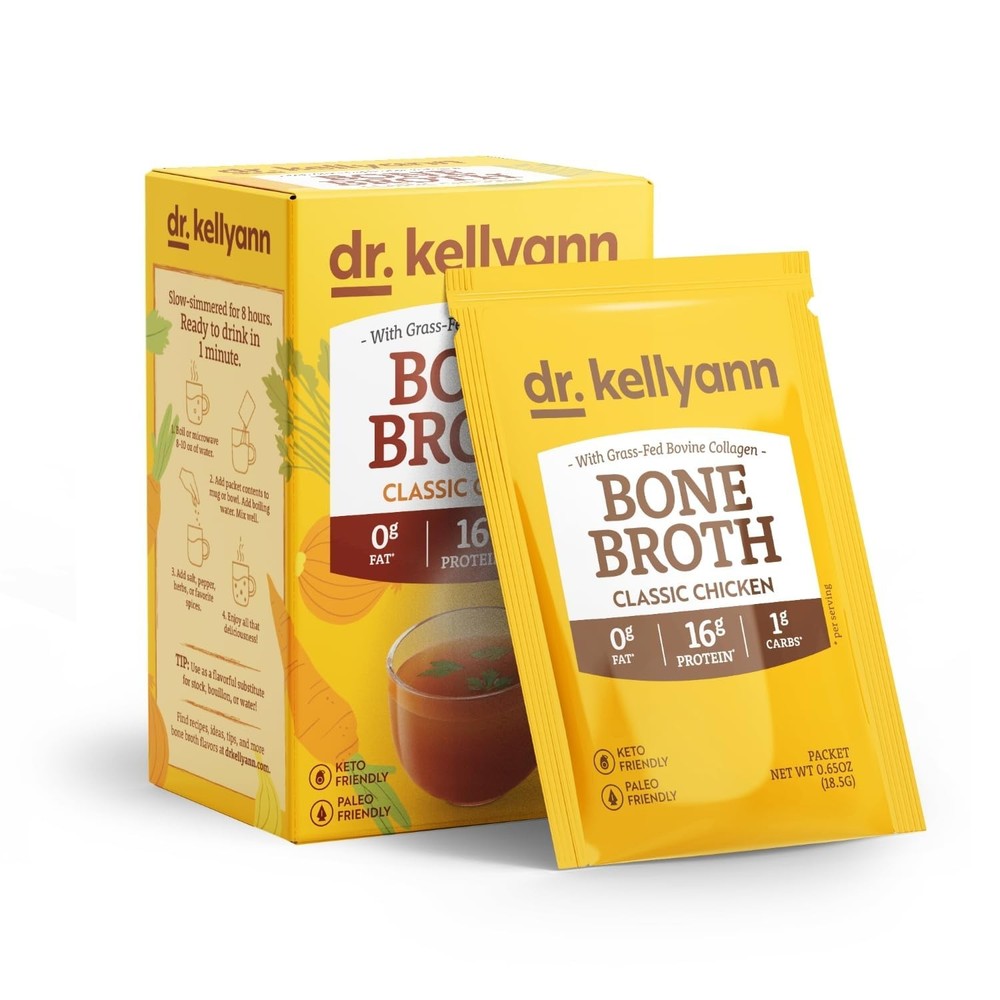 Dr Kellyann Bone Broth Collagen Powder Packets 7 Servings 16g Protein
