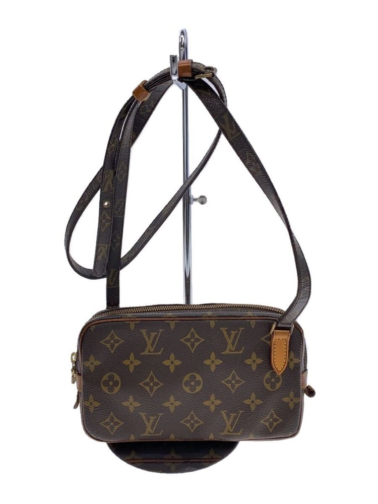 LOUIS VUITTON Pochette Marly Bandouli re Monogram Canvas BRW PVC BRW From Japan