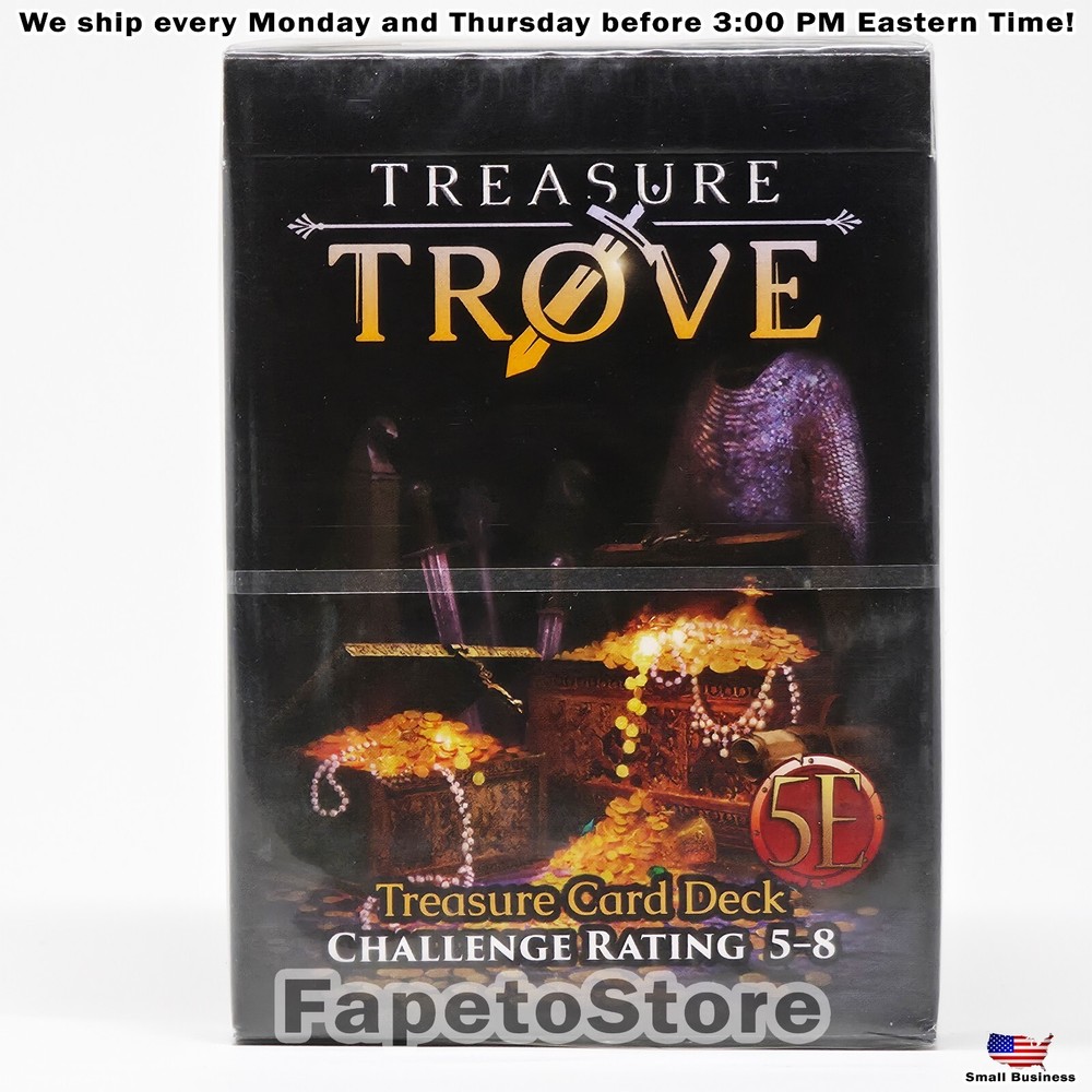 Nord Games 1025 - RPG Treasure Trove Deck CR 5-8 (5e) Tabletop 52 cards deck