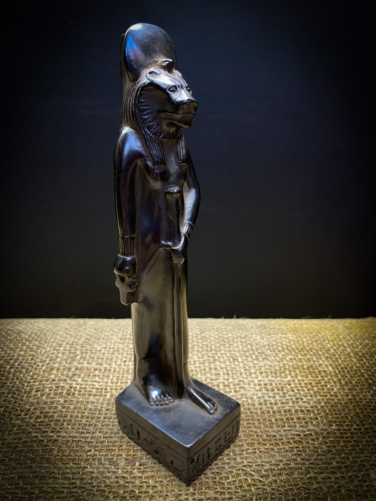 Goddess Sekhmet statue, Lion Sekhmet Figurine, Egyptian Goddess sculpture.