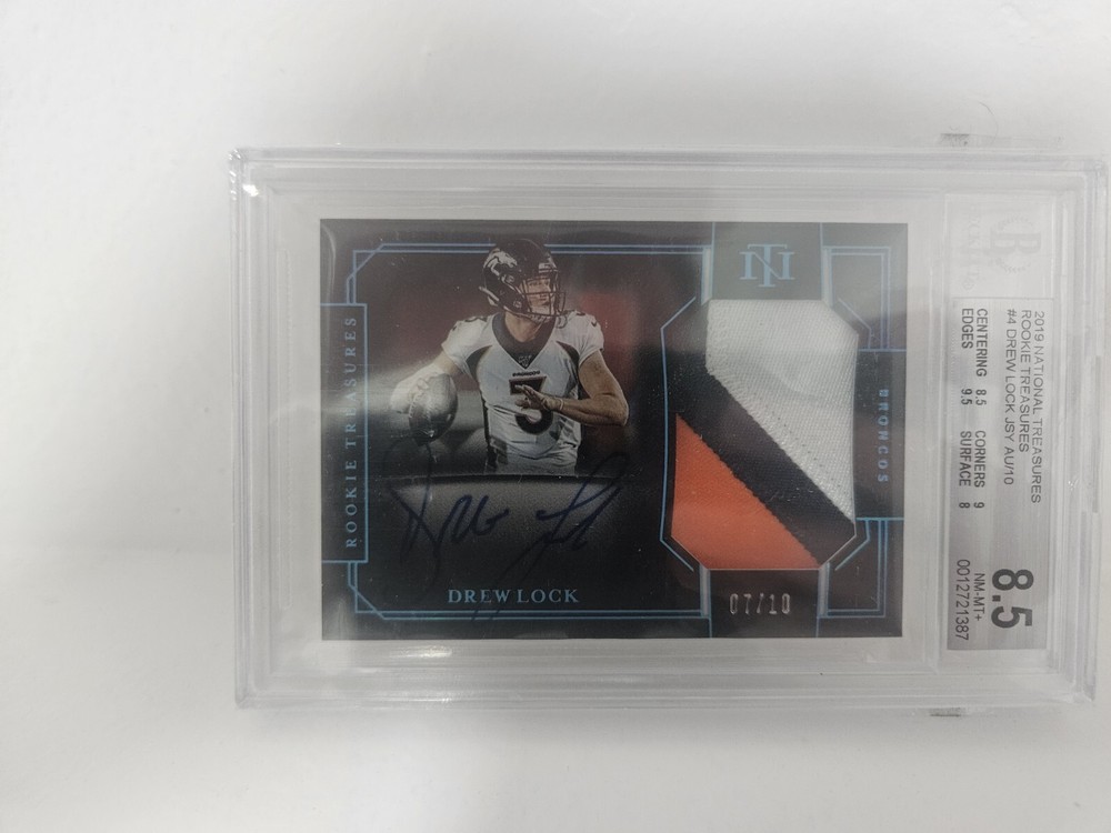 2019 NATIONAL TREASURES PATCH AUTO-MIDNIGHT  DREW LOCK /10