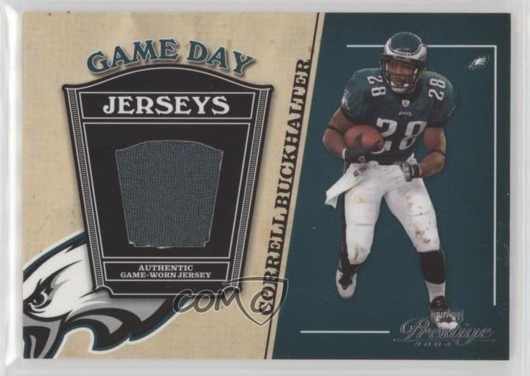 2004 Playoff Prestige Game Day Jerseys Correll Buckhalter GJ-8 Football Memorabilia