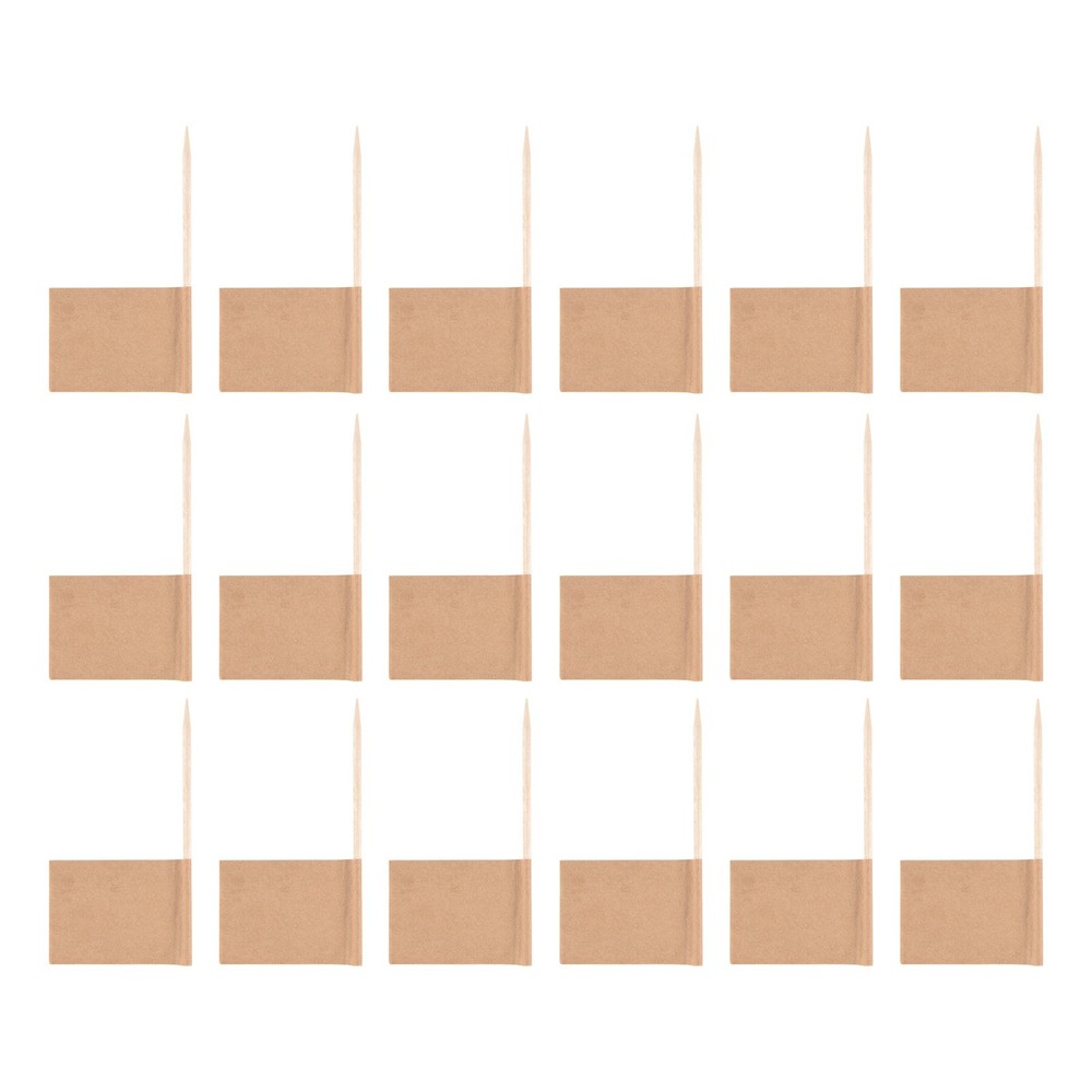 200 Kraft Toothpick Flags for Cupcakes Cheese Markers Party Decor