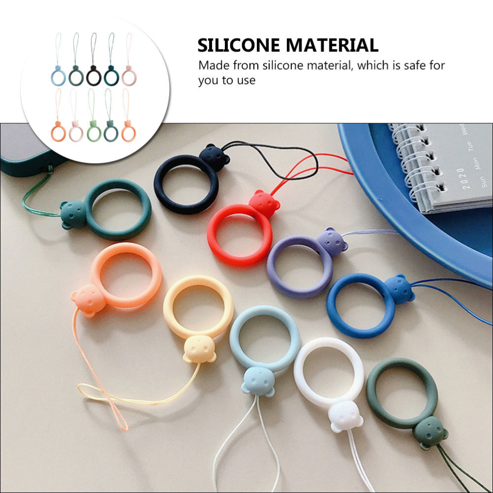 10-Pack Ring Strap Keychains for Phone Case & Car Keys