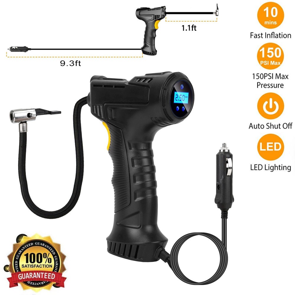 Tyre Inflator 150PSI Air Tire Pump Compressor Inflator for Car Bike Hand Pump