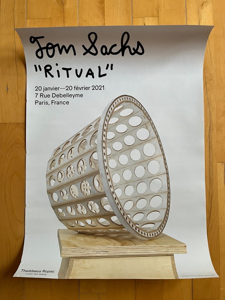 TOM SACHS / THADDAEUS ROPAC / PARIS / RITUAL EXHIBITION POSTER / 2021