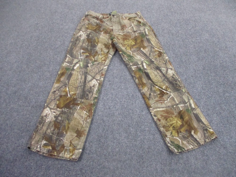 Realtree Pants Mens 32 X 30 Canvas Camo Hunting Hiking Outdoor Workwear Mens
