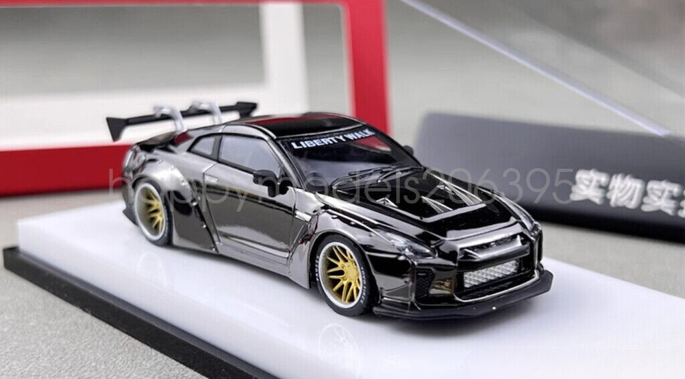 MC 1:64 Scale Plating Gray LB GTR R35 Racing Sports Diecast Metal Toy Collection