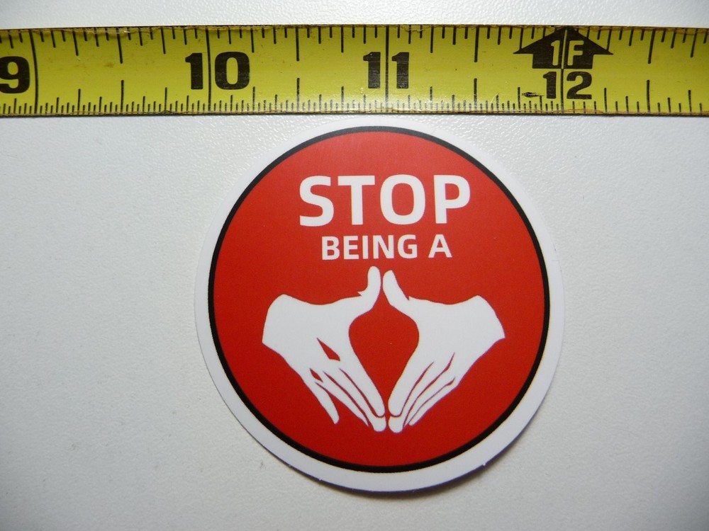 Funny Snarky Hand Shape Sticker Decal for Sarcastic Humor