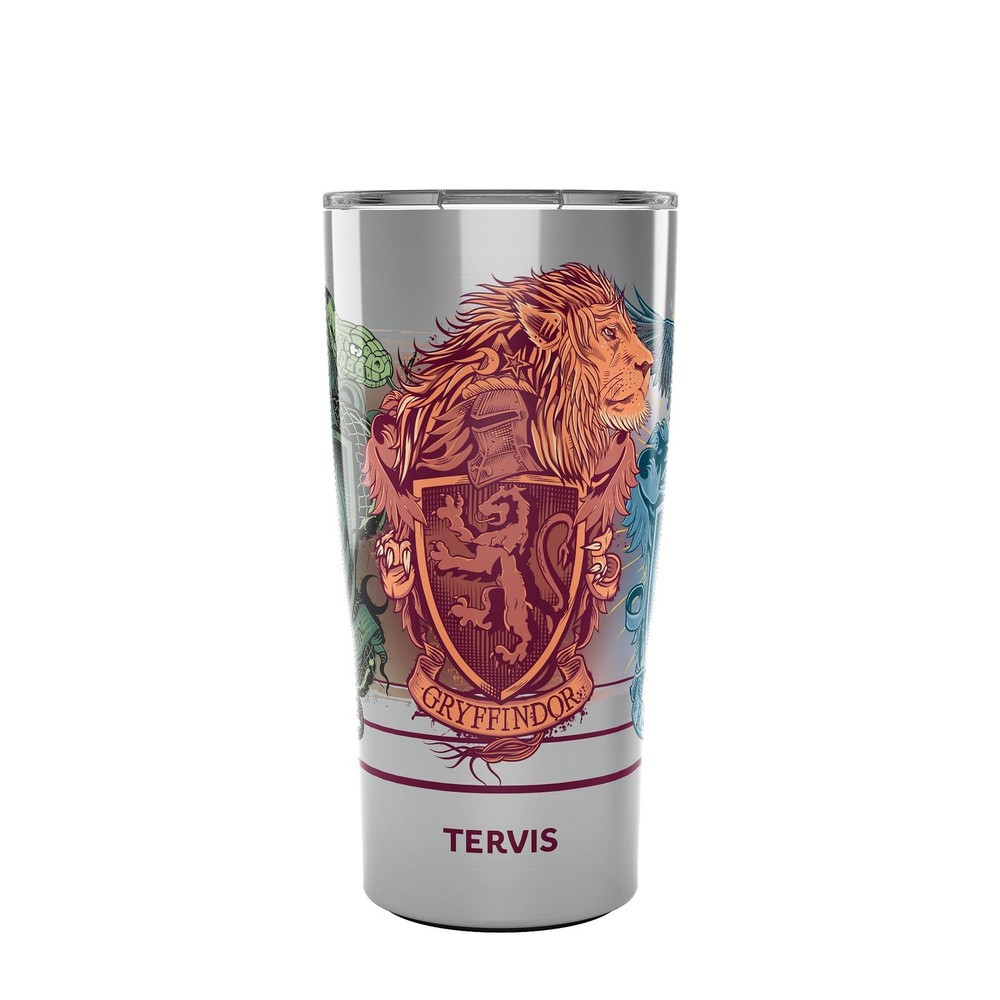 Harry Potter Illustrated Crests Triple-Wall Insulated Tumbler Travel Mug