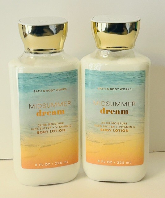 Set of 2 Bath & Body Works Midsummer Dream Body Lotion  8 oz