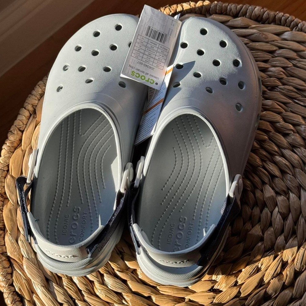 Grey All Terrain Classic Clog Crocs - Men's 12 NWT