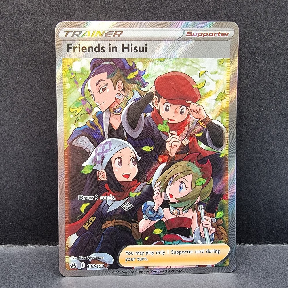 Friends in Hisui 148/159 Crown Zenith Ultra Rare Full Art Supporter Pokemon