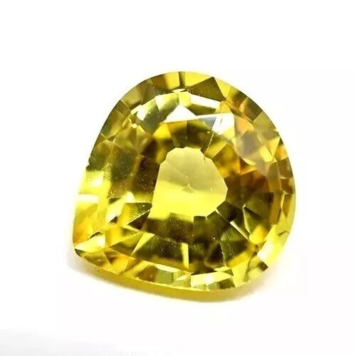 Excellent Pear Cut Yellow Sapphire 10-12 Ct Certified Loose Natural Gemstone