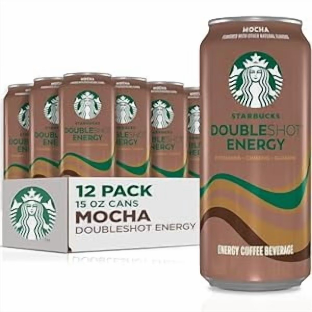 Double Shot Energy Mocha Coffee Drink 15 Ounce Cans 12 Pack Case
