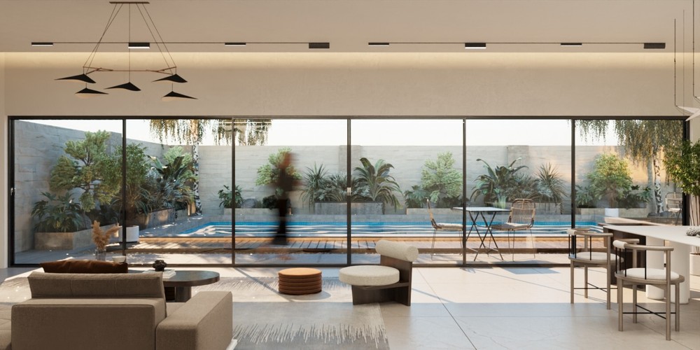 Thermal Aluminum Sliding 6-Panel Patio Door 360