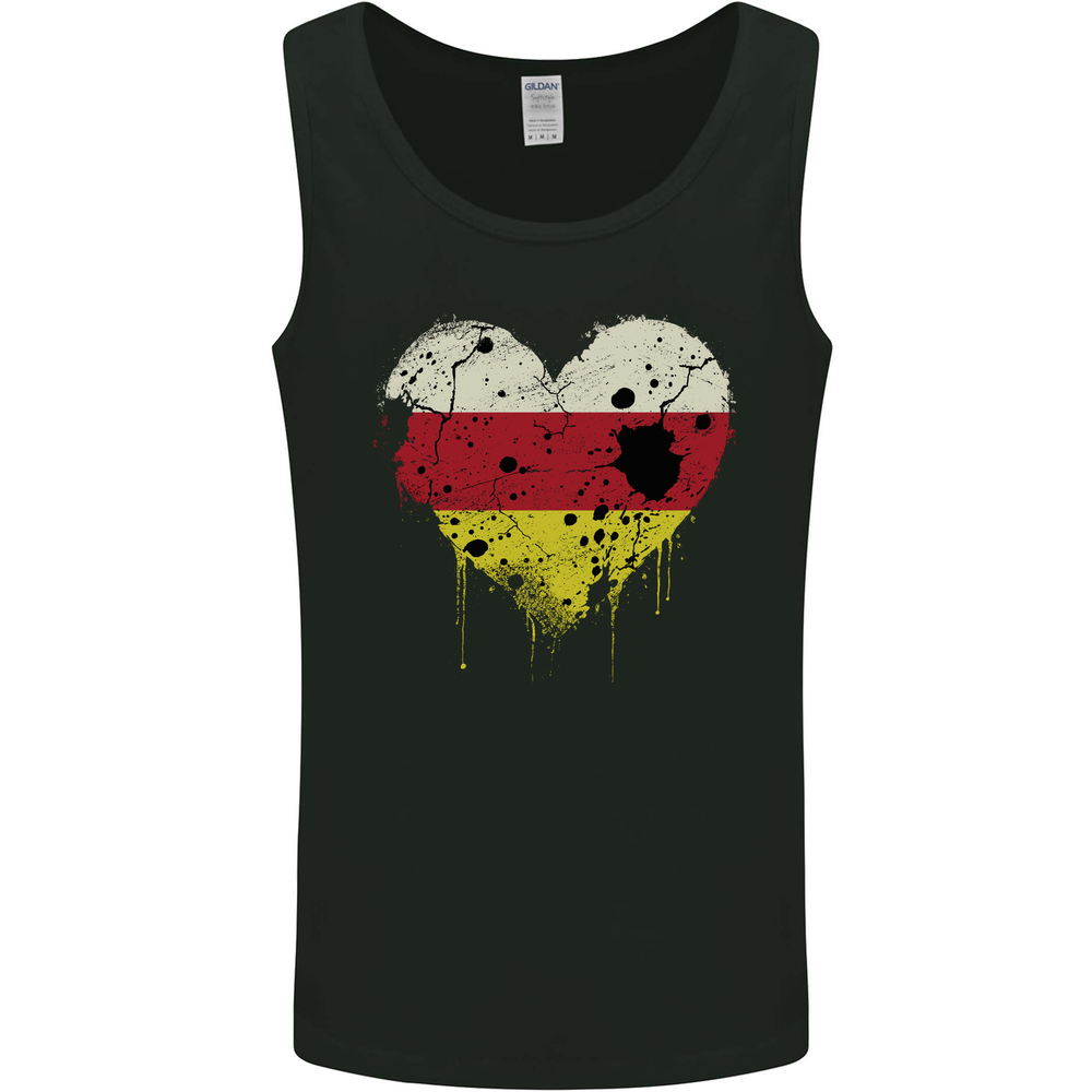Love Flag South Ossetia Football Mens Vest Tank Top