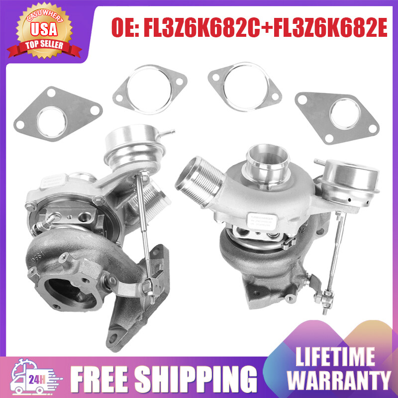 Pair Left & Right Turbo Turbochargers For 2015-2017 Ford F-150 2.7L V6 Engines