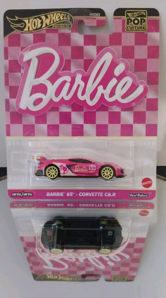 Hot Wheels HVJ51 Pop Culture - Barbie 65th Anniversary Corvette C8.R