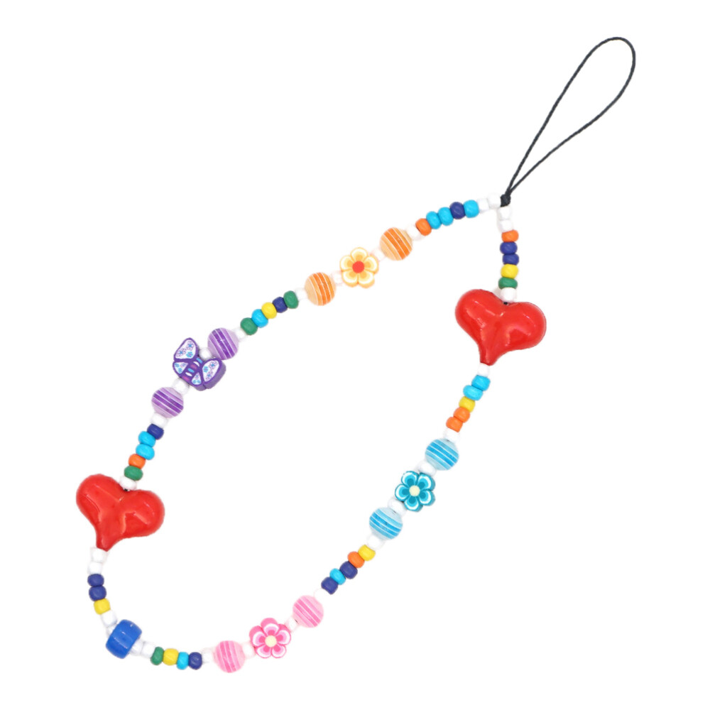Creative Smartphone Clay Bead Bracelet - Stylish Mobile Chain Charm