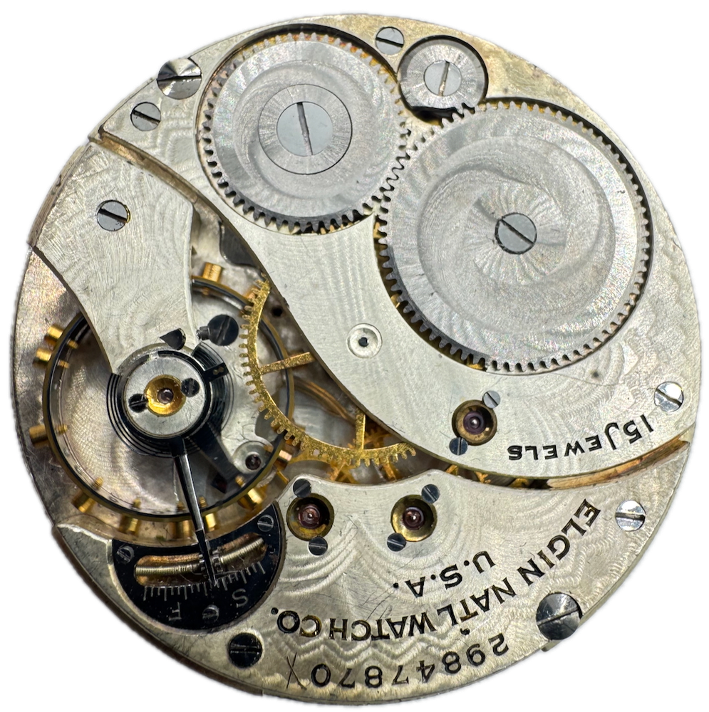 Vintage Elgin 15 Jewel 12-Size Mechanical Pocket Watch Movement Grade 315 #2