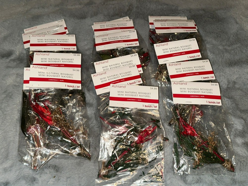 Ashland Mini Nature Natural Christmas Holiday Bouquet - Lot of 18 Bunches