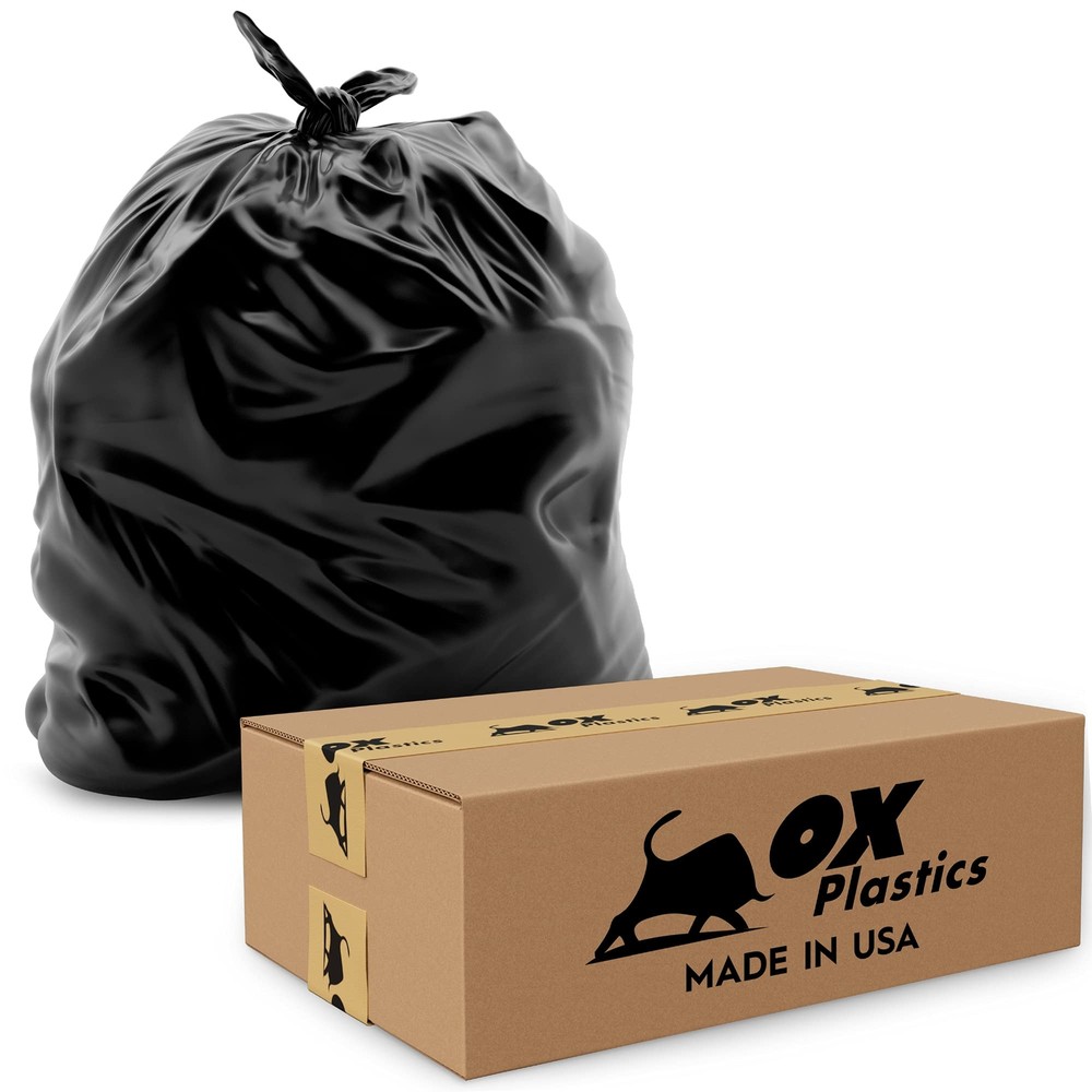 55 Gallon Trash Can Liners Bags - (50 Count) Capacity & 2mil Thick Extra Heav...