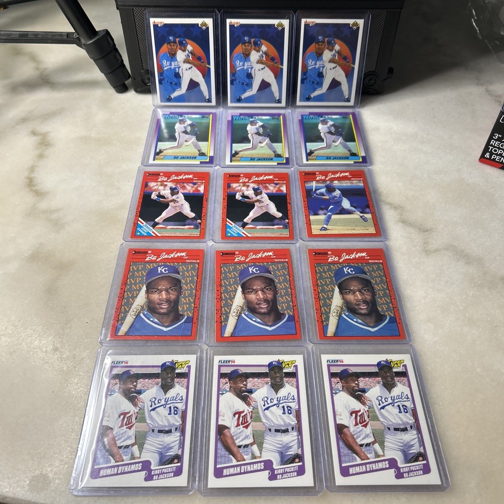 Bo Jackson Card Lot (15)  Clean Card Kansas City Royals 🔥🔥🔥