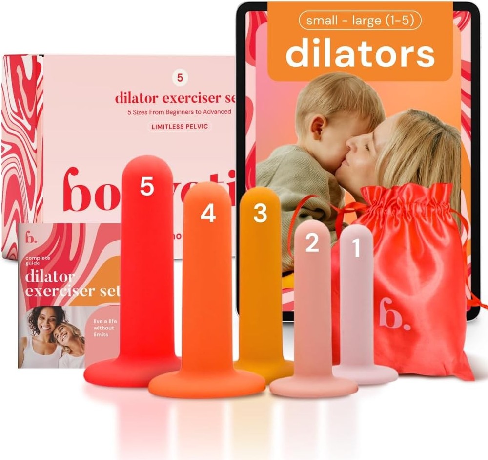 Silicone Pelvic Floor Muscle Dilator Set for Kegel Exercises Small to Large Sizes  