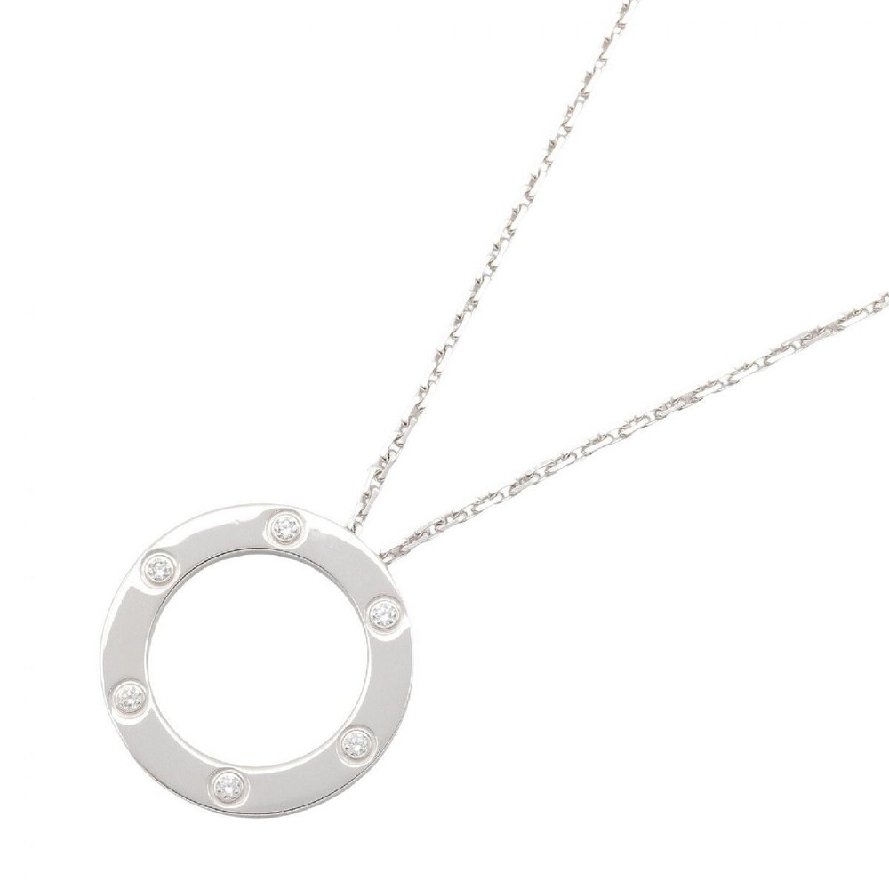 Cartier Love Circle 6PD Necklace  18WG white gold 750WG 480876