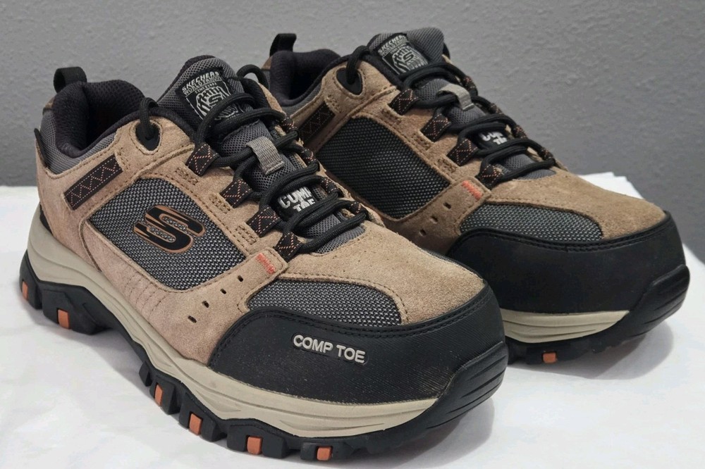 Skechers Men's Brown Composite Toe Electrical Hazard Waterproof Sneaker Size 7.5